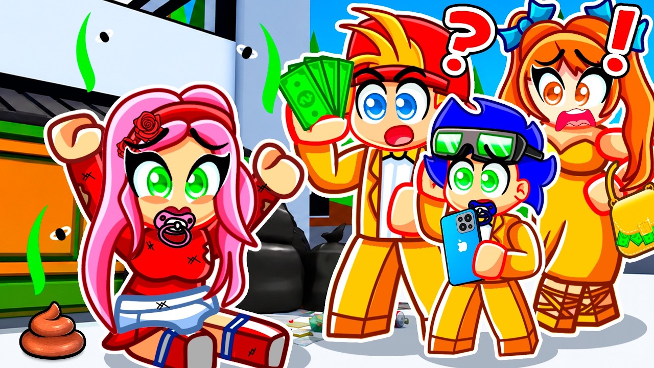 CHICA POBRE es ADOPTADA Por una FAMILIA MILLONARIA en Roblox Brookhaven...