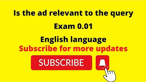 Is the ad relevant to the query ( exam ) 0.01 English language