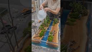 This Diorama Table Looks Like a Hidden World 😳🌿#miniature   #diorama   #satisfying