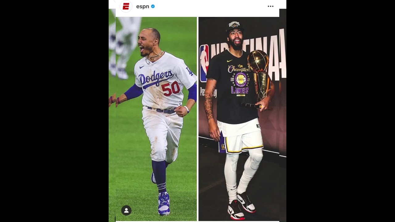 La Dodgers Los Angeles Lakers 2020 World Champions 2 Titles Tribute Kobe Cheers On Dodgers Youtube