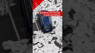 Il comasco bersagliato dalla grandine: le immagini dal drone