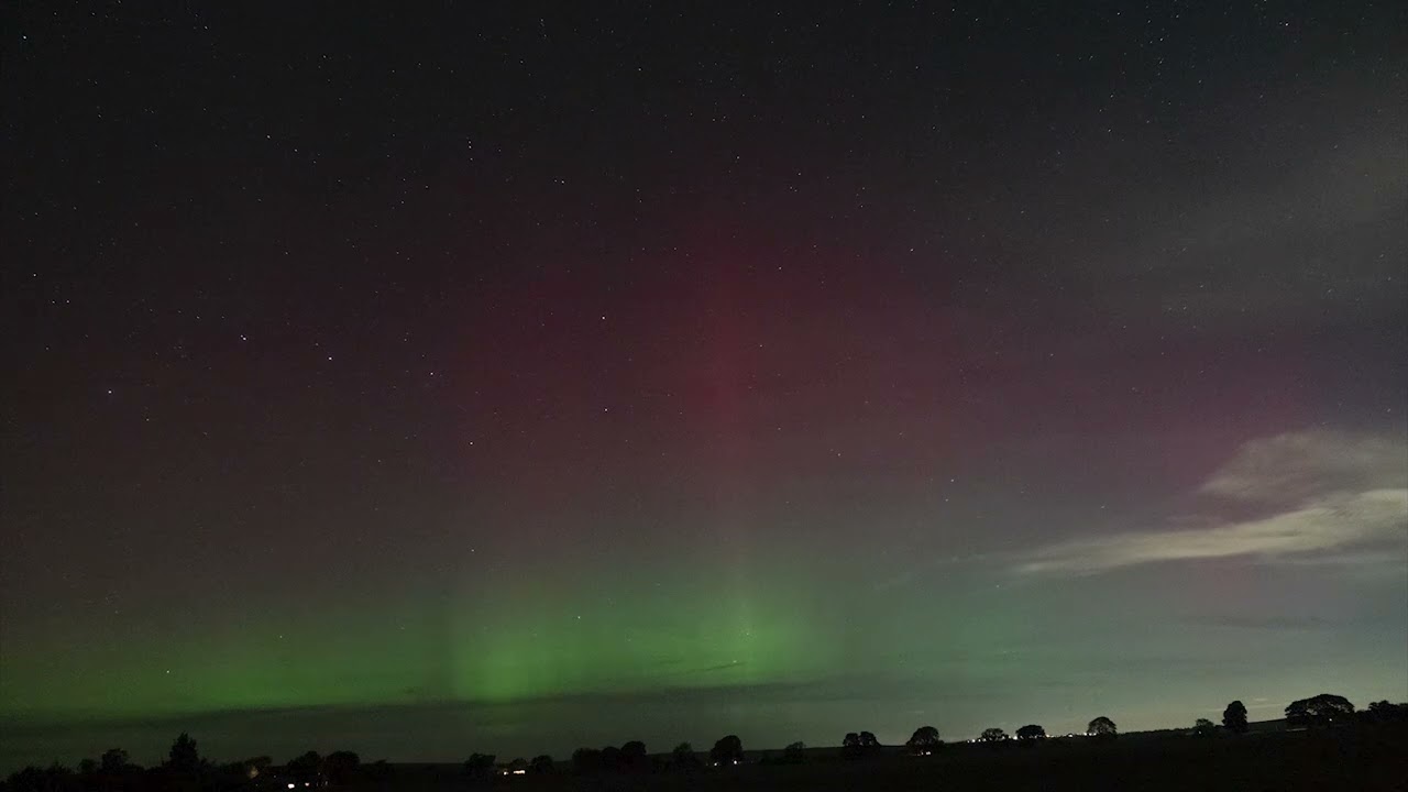 Northern Lights (aurora borealis) over Kinninvie, Durham UK ~ Resonance Home