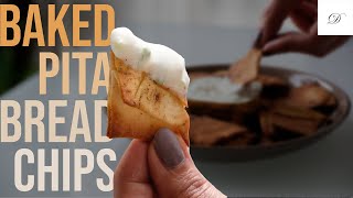 Baked Pita Bread Chips | Don't throw your leftover pita bread, do this | Droolsss...