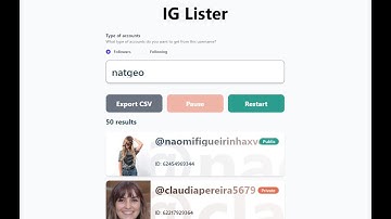 IG Lister: One-click export of Instagram followers/following into CSV