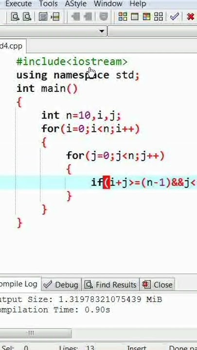 #cpp how to print Triangle 📐 Star 🌟 pattern in CPP #programming # ...
