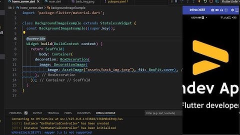 How to set Background image | Flutter | Dart