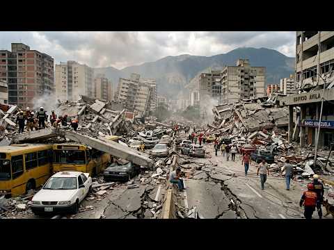 Video VENEZUELA Destroyed Today! Twin Major Quake Damaging Many Story Building, 235 Die