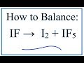 Decomposition of Iodine Monofluoride