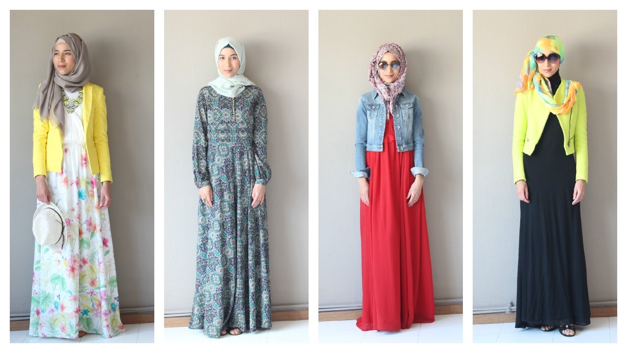 Maxi Dress Hijab Lookbook - YouTube