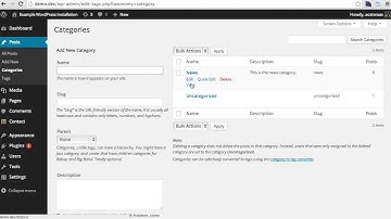 How to edit Categories in WordPress
