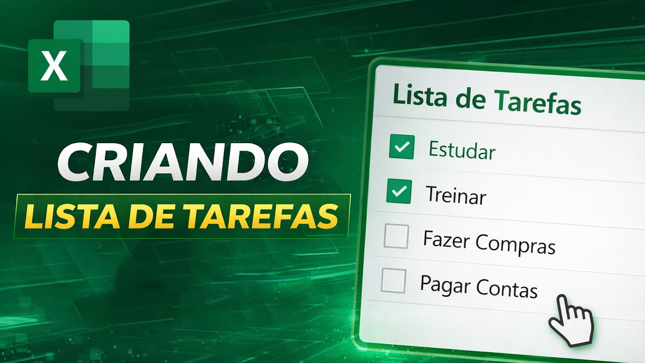 Como criar uma Lista de Tarefas (Checklist) no Excel com Checkbox e Barra de Progresso