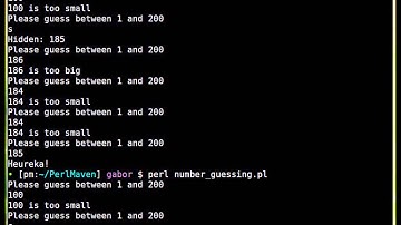 Beginner Perl Maven tutorial: 4.30 - Solution: number guessing game n next game