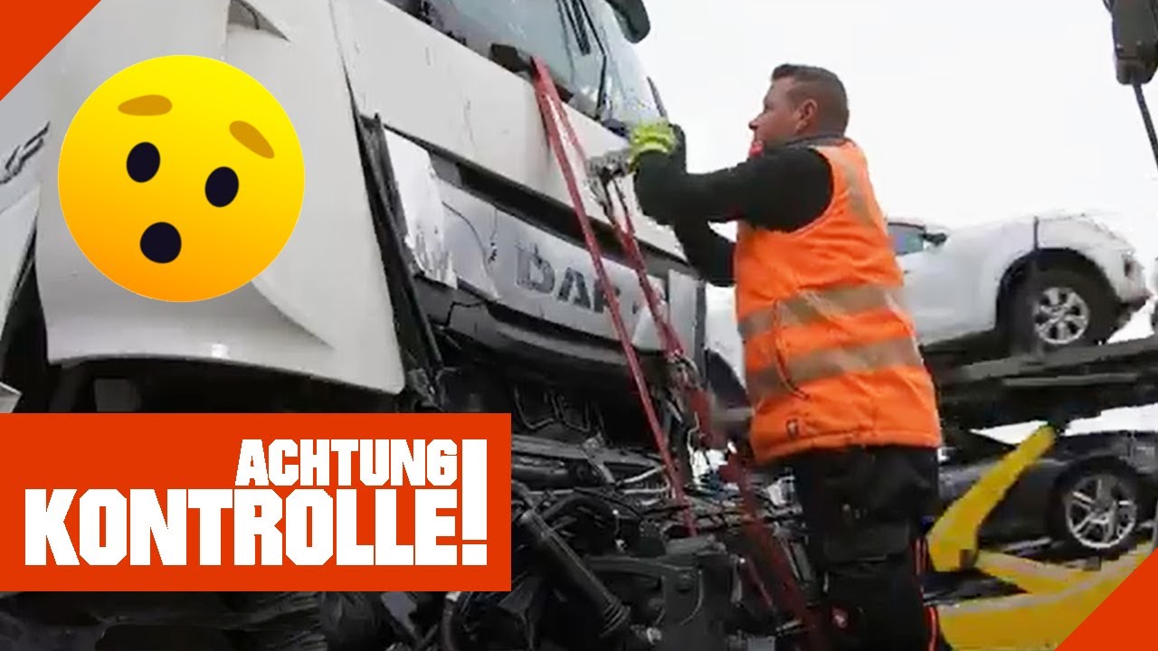 Fahrerhaus Komplett Abgerissen LKW Unfall Auf Der A3 2 2 Kabel 