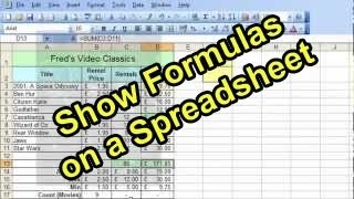 Microsoft Excel Tutorial for Beginners #30 - Show Formulas on a Spreadsheet