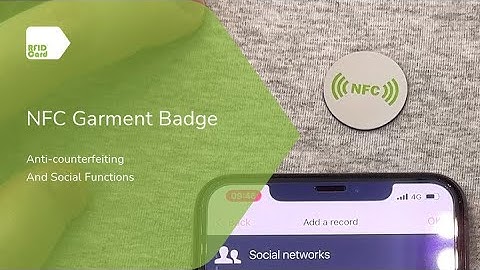 NFC Garment Badge Anti-counterfeiting And Social Functions