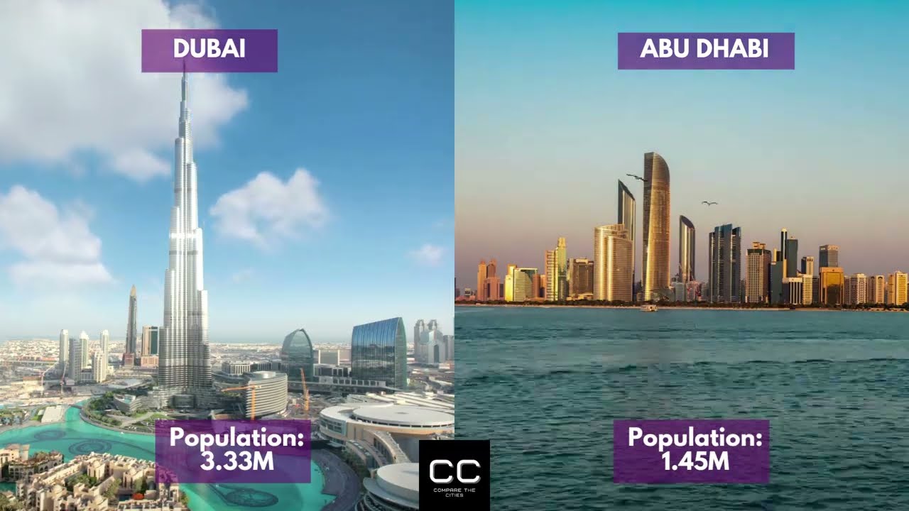 Dubai vs Abu Dhabi City Comparison | United Arab Emirates | Compare The Cities