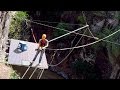 Aerial Canyoning Costa Rica Rio Perdido Zip-Line Suspension Swing Tarzan Swing