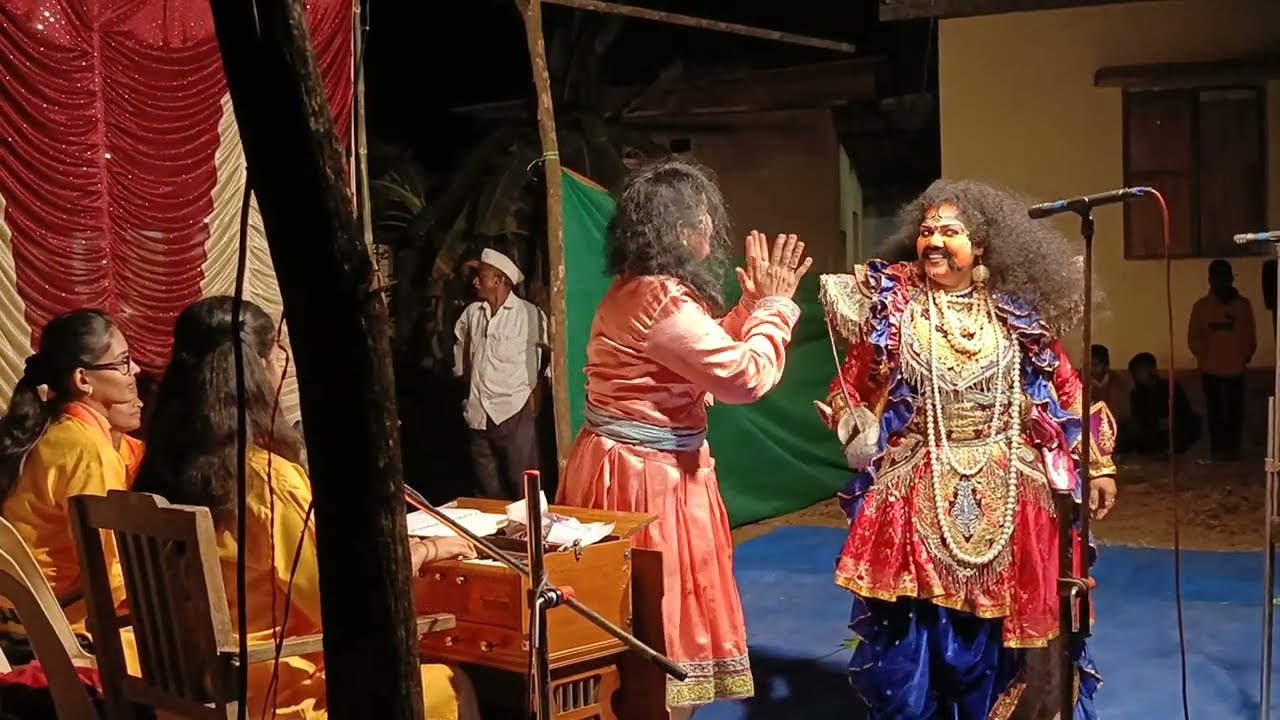 दशावतार मधील मार झोड प्रवेश | दिपश्री तवटे प्रस्तुत,सातेरी महिला दशावतार,पावशी 