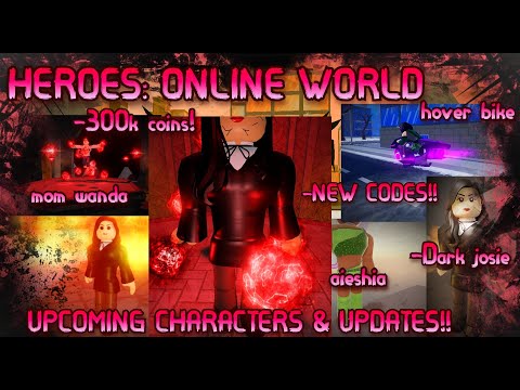 HEROES:ONLINE WORLD-(NEW CODES) 300K COINS!!/DARK JOSIE/HOVER BIKE