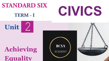 6th Standard term 1 | Civics Unit 2 | Achieving Equality | TNPSC Exams | Indian Polity