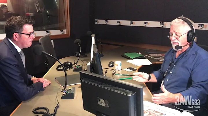 Premier Daniel Andrews in studio with Neil Mitchell