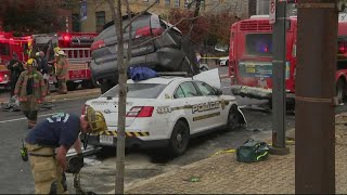 Armed robbery pursuit leads to crash involving suspects