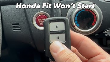 How to Start A Honda Fit With A Dead Remote key Fob