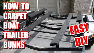 How to carpet boat trailer bunks -  re-carpet boat trailer boards