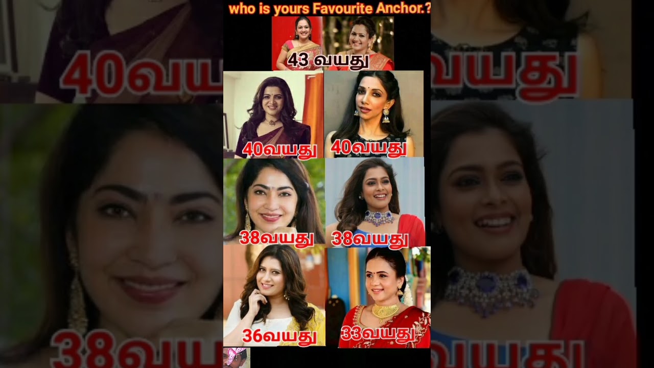 Tamil television female anchors real age 