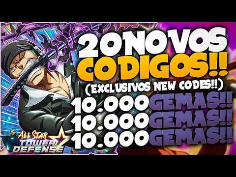 LANÇOU!! 20 NOVOS *EXCLUSIVOS* CODES SECRETOS no ALL STAR TOWER DEFENSE  (UPDATE SETEMBRO) CODIGOS! 