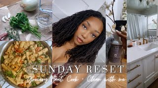 Sunday Reset Routine: Grocery Haul, Cook + Clean w\/ me + Prep for the new week