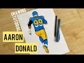 How to draw Aaron Donald NFL / How to draw an American Football Player