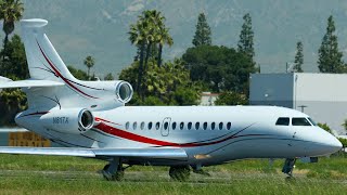 VAN NUYS AIRPORT PRIVATE JETS | Plane landing and takeoff video