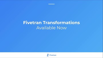 Introducing Fivetran Transformations