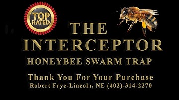 Spectacular Honeybee Swarm Capture (Aug. 5, 2019) THE INTERCEPTOR HONEYBEE SWARM TRAP by r. frye
