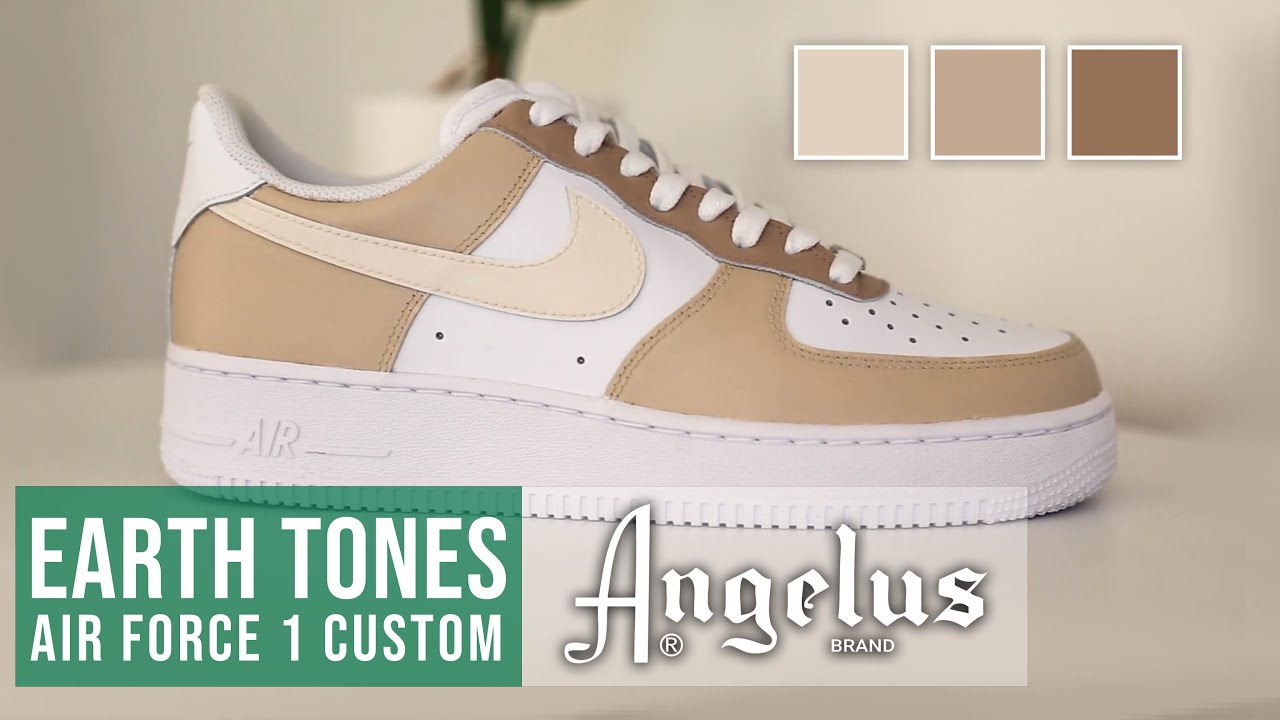 sleeve player Appoint DIY Custom Shoes | Earth Tones Air Force 1 Customs with SophieSophss! -  YouTube