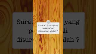 Download Lagu apakah surah dalam Al Qur'an yg pertama kali diturunkan?#shorts #islam MP3