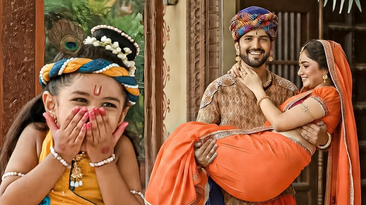 मैया को बाबा के गोदी में देख कान्हा जोर जोर से हस पड़ा|| Yashomati Maiyaa Ke Nandlala ||