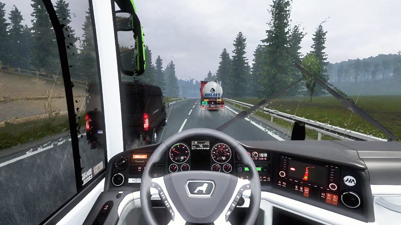 Sementara Hujan - MAN Lions Coach 2017 | FlixBus | Euro Truck Simulator 2