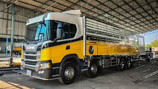 Scania G460 รถพ่วงด่วนวัว ทับทิมฟาร์ม แชสซีนำเข้าจากเนเธอร์แลนด์ทั้งลำ