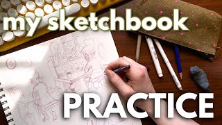 how I'm learning to SKETCH (...again) // cozy sketchbook session