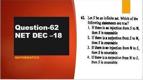 countability  of infinite set CSIR NET DEC 18 question 62