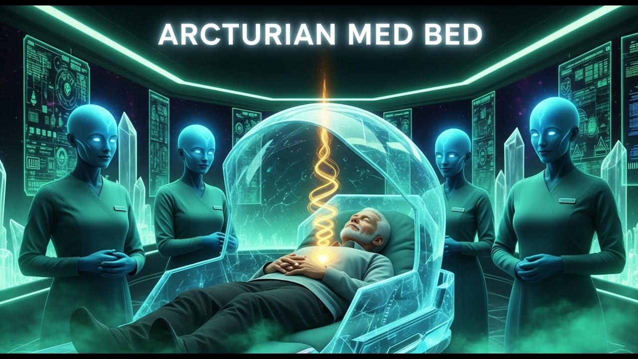 Arcturian Med Bed Therapy | Aura Cleansing, DNA Repair & Soul Awakening Sleep Focus Meditation
