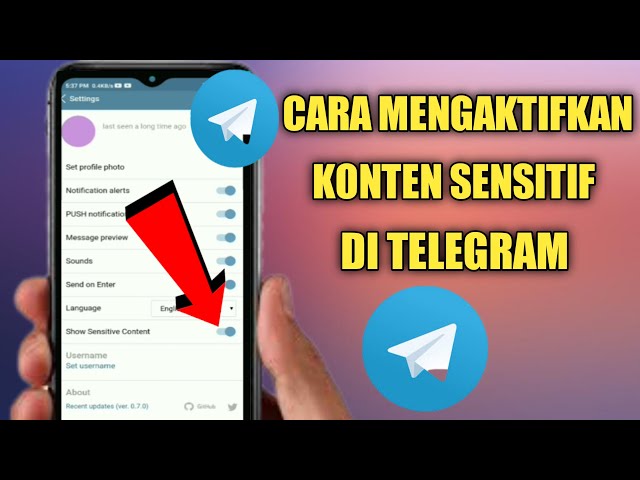 Cara Mengaktifkan Konten Sensitif Di Telegram 2024 | Cara Mengatasi Telegram Bisa Tidak Ditampilkan class=