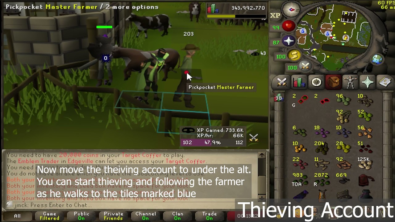 OSRS Master Farmer Cow Alt Lure