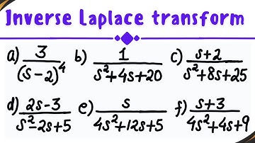 Inverse Laplace Transform | Engineering mathematics | Examples Solved | Mathspedia |