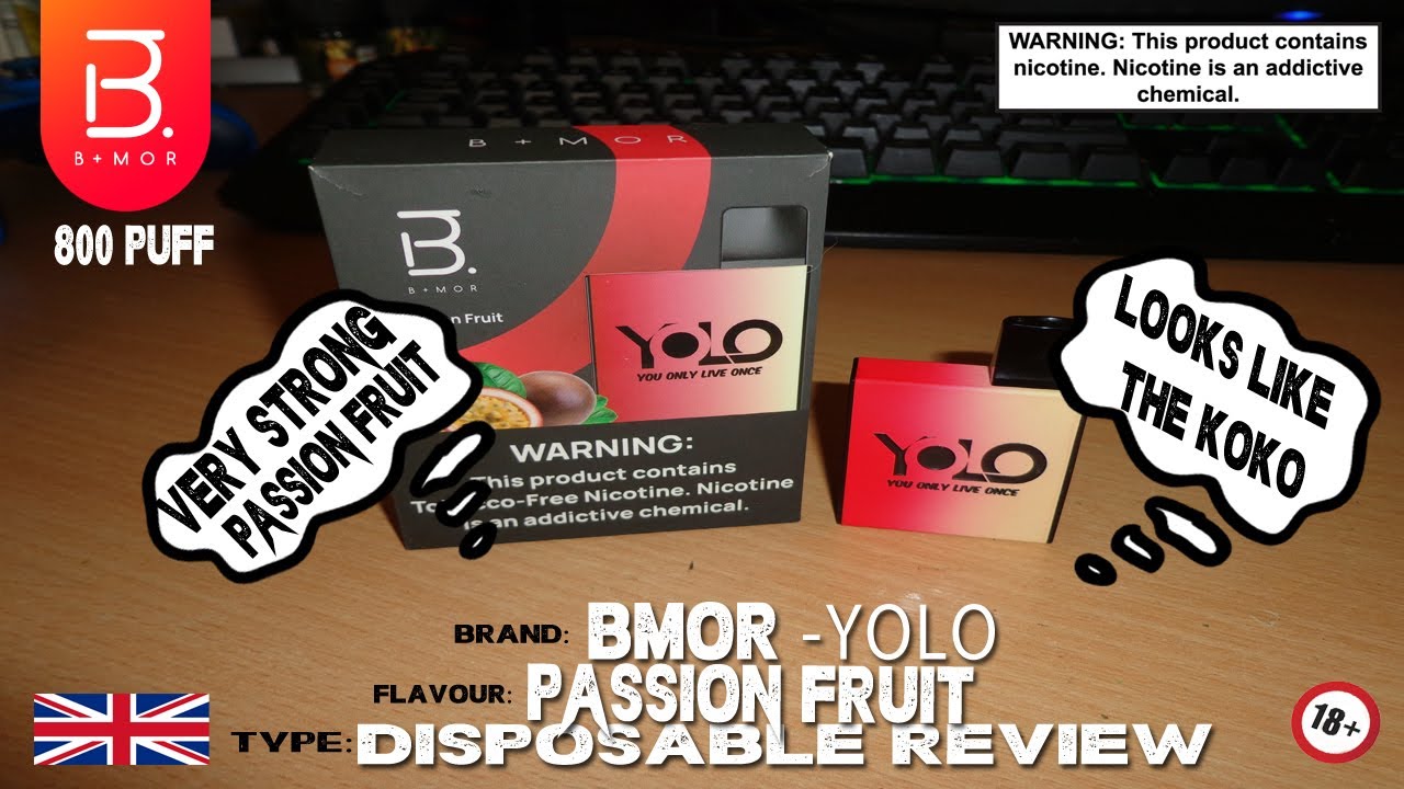 BMOR YOLO 800 PUFF - PASSION FRUIT - UK REVIEW
