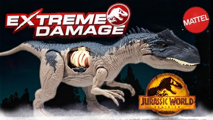 Jurassic World: Dominion Extreme Damage T Rex Dinosaur Figure for 4 Year  Olds & Up