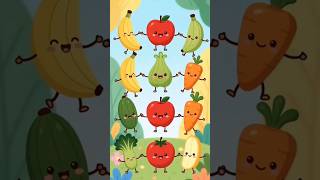 Eat healthy...🫑🍌🍎#nurseryrhymes #kidslearning #vegetables #fruit #eathealthy #ytshorts