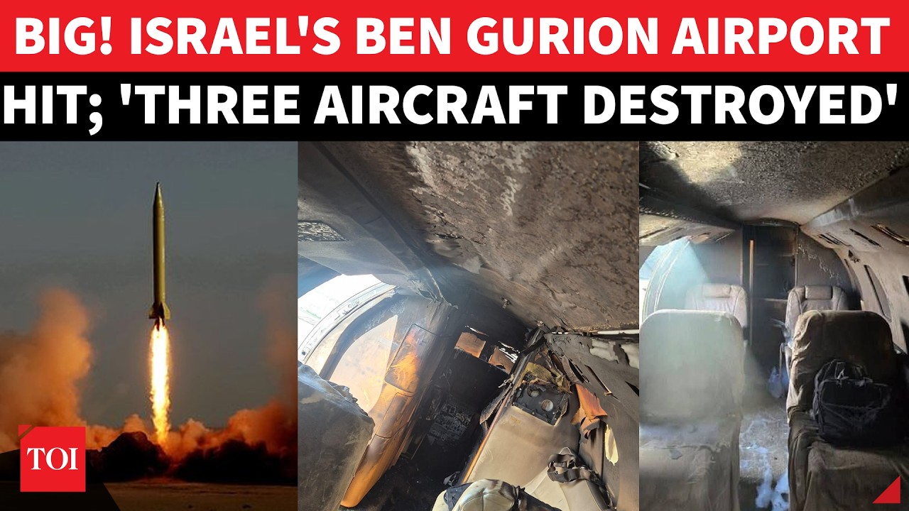 BREAKING: Ben Gurion Airport ‘BOMBED’, Iranian Missiles ‘OBLITERATE’ Three Israeli Aircraft | Watch